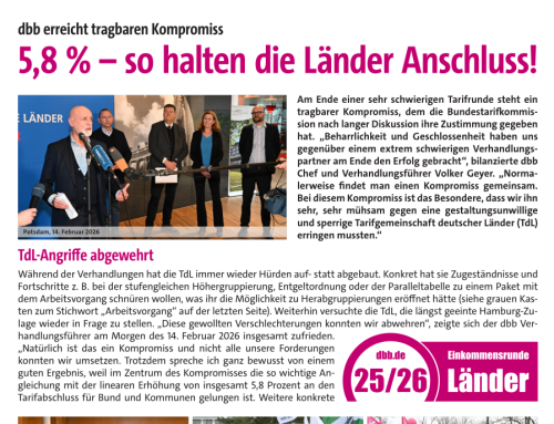 dbb news Einkommensrunde TV-L 25/26
